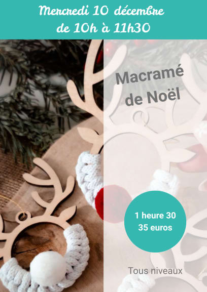 Macramé Christmas Ornaments Workshop on December 10