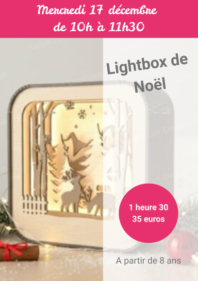 Christmas Lightbox Workshop on december 17