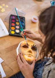 Halloween mask-making workshop