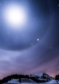 Nocturne ski de fond aux Moises