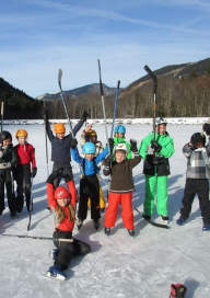 Skating rink on the Lake les Plagnes