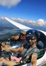 Gliding over the vineyards of the Combe de Savoie with Soaring Adventures