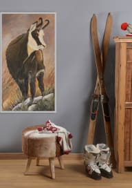 Painting on wood exhibition by Joëlle Trincaz: "Poya and animal portraits on wood".