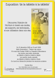 From tablet to tablet" exhibition