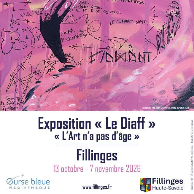 Exposition Le Diaff "L'Art n'a pas d'âge" à la Médiathèque de l'Ourse Bleue