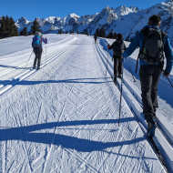 Cours de ski de fond collectif pour adulte intermédiaire