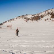 Snowshoe hike at Pointe d'Andey