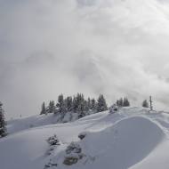 Snowshoe hike at Leschaux Rocks