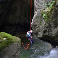 Guided canyoning