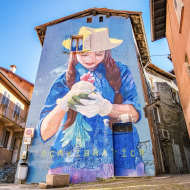 Fresque : La petite fille aux radis