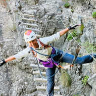 Via ferrata de la Fare in VAUJANY met Christelle MORIN