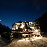 Tour en dameuse sur le domaine nordique de Puy Saint Vincent