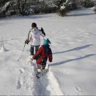 Snowshoeing on Mont de l'Epine - Province Route