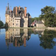 Woods and castles in the north part of the Sologne bourbonnaise area