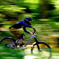 Mountainbike-Piste Downhill - blau - Vino Rosso - Espace Ain Forestière