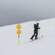 Ski touring route up Les Lindars