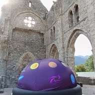 The abbey under stars