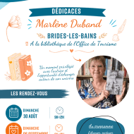 Séance dédicace des livres de Marlène Duband -Dimanche 30 août
