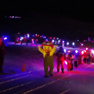 Descente aux flambeaux des enfants