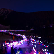 Descente aux flambeaux des moniteurs ESF