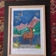 Réalisation d'un paysage de montagne en aquarelle
