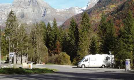 Service area for camper vans