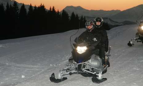 Guided snowmobile tours