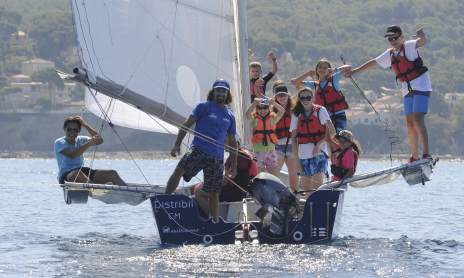 Sea trip on a sailboat