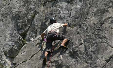 Jourdy climbing rock