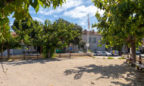 Petanque court at the station
