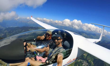 Gliding over the vineyards of the Combe de Savoie with Soaring Adventures