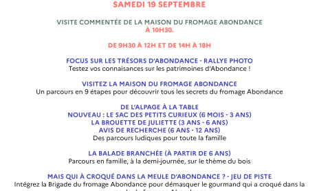 Journées Européennes du Patrimoine - Maison du Fromage Abondance
