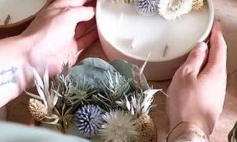 Les Invités de la Poterie : Créez votre bougie fleurie