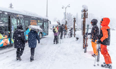 Winter shuttle stop: Vallon d'en Bas