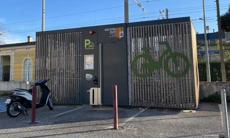 Bicycle parking area at sncf station