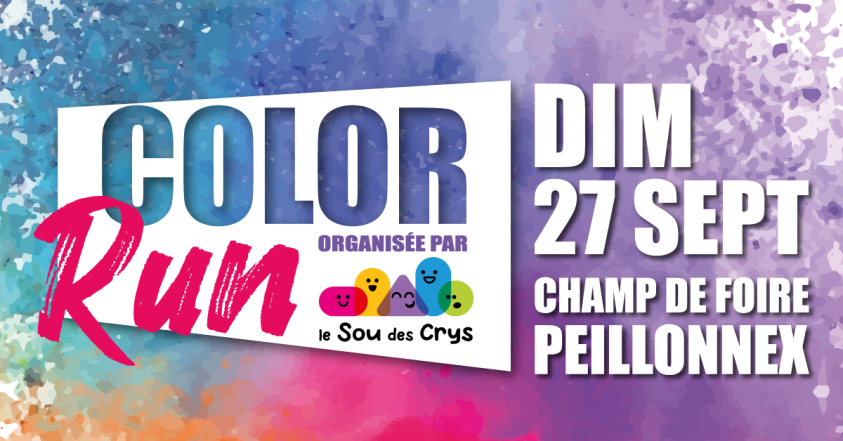 Visuel pour la Color Run du Sou des écoles de Peillonnex