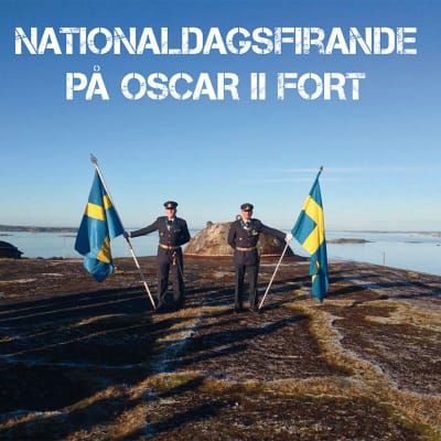 Nationaldagsfirande p Oscar II Fort med Lilla Bandet