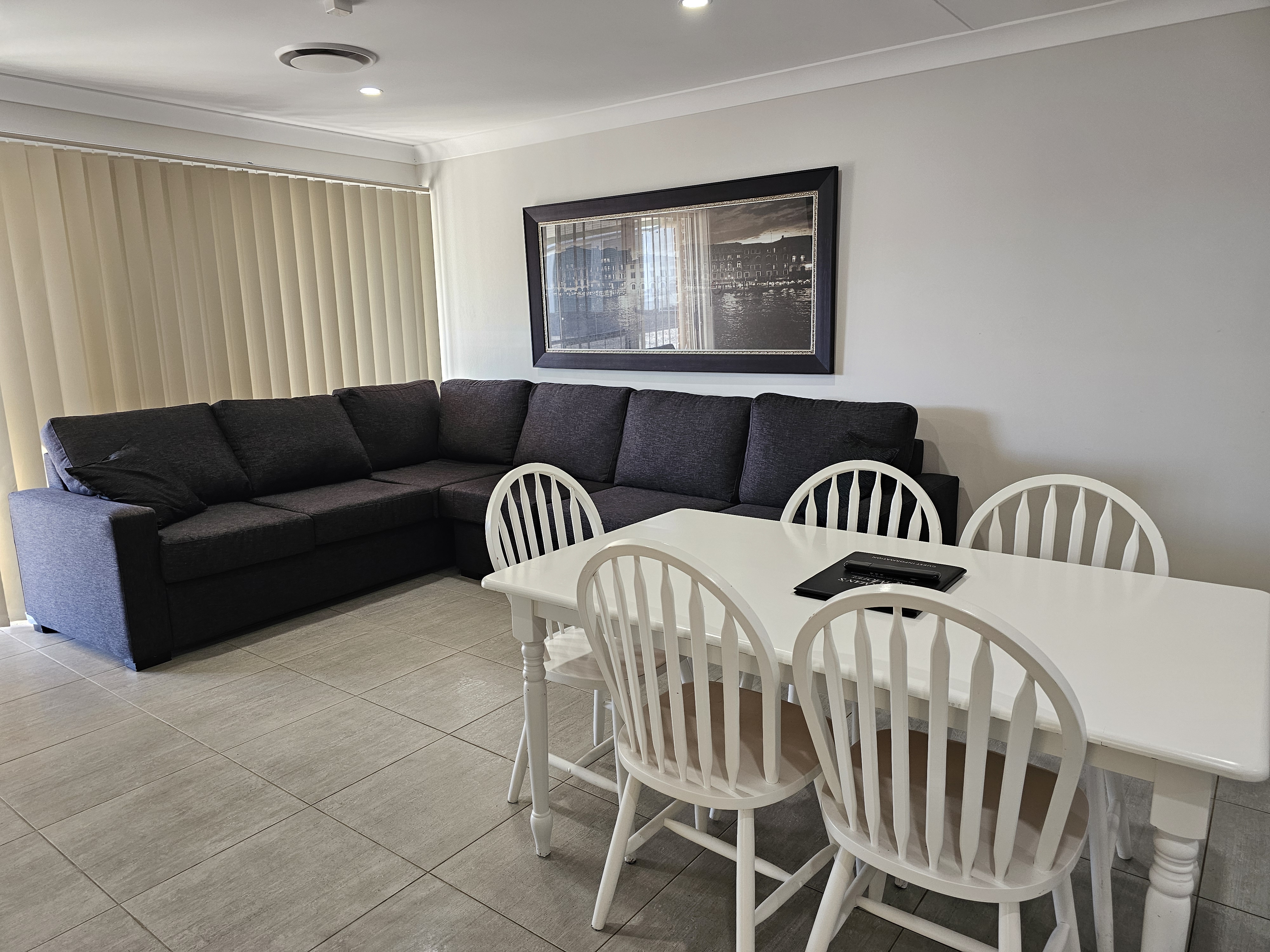 3 Bedroom Apartment. 1 King, 1 Queen, 2 Single (bunks)+ 1 king single