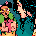 Peony presents a gift to a sad Diana (From Small Things, Mama).