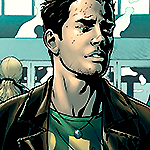 Jamie in a crowd, looking dejected, in plain clothes.