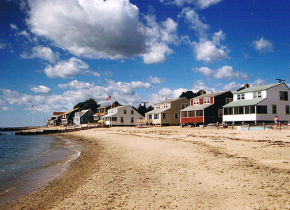 Beach houses at Hawk's Nest Beach.
