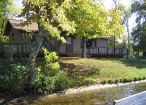 Cabin exterior at Lost Lake Lodge.