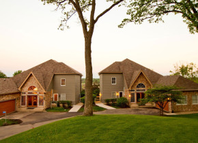 Two of The Inns of Geneva National's six separate buildings each featuring six guest rooms