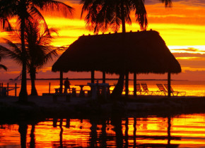 Sunset at Rock Reef Resort.