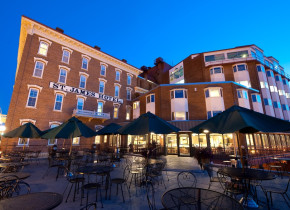 Patio at St. James Hotel.