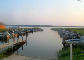 The Marina fishing boats at Angle Outpost Resort & Conference Center.