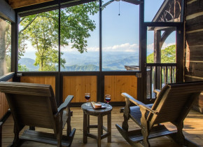 Deck view at Smoky Mountain Getaways.