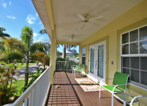 Rental patio at Tripower Vacation Rentals.