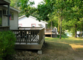 Cabin exterior at Lighthouse Lodge Resort.