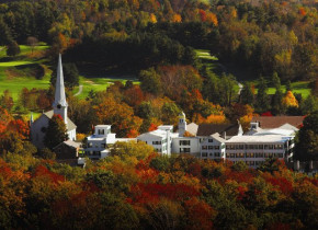 Aerial view of The Inns at Equinox.